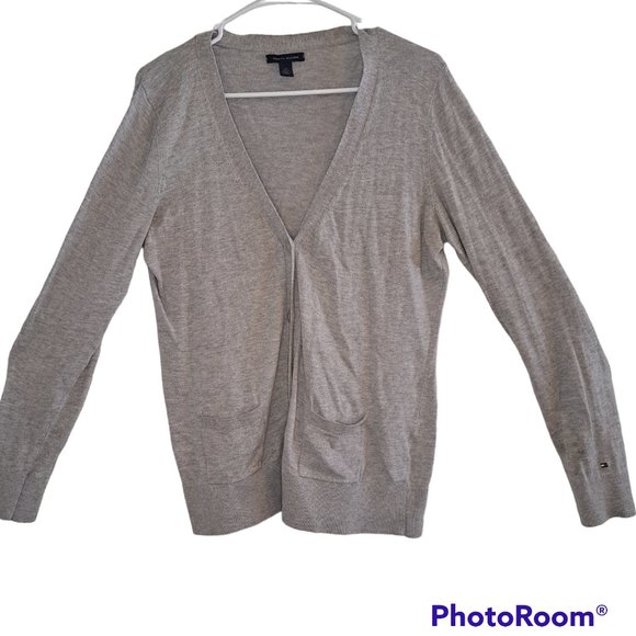 Tommy Hilfiger Gray Button Down Cardigan Size Large - Picture 1 of 5